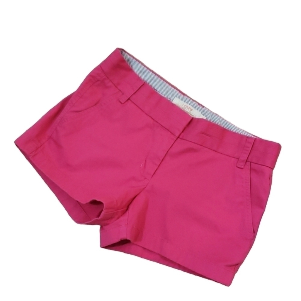 J. Crew~Woman Size 4~Pink Chino Broken-in Shorts 100% Cotton.